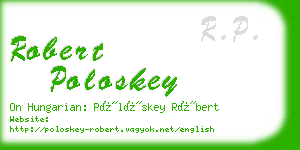 robert poloskey business card